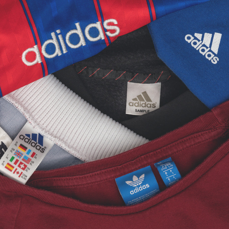 ビンテージ　adidas スタジャン ⚫︎RUNDMC90年代 タータン-カレッジジャケット.jpg