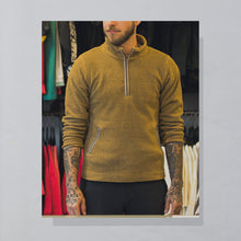 Lade das Bild in den Galerie-Viewer, Timberland Quarter Zip Fleece, gelb/grün, S