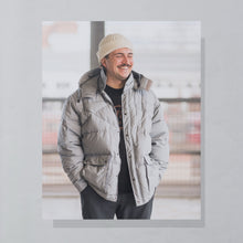 Lade das Bild in den Galerie-Viewer, Daunenjacke/Weste "Entendaunen" 90er/00er, grau, L/XL