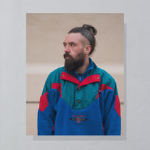 Lade das Bild in den Galerie-Viewer, Quarter Zip "Fleece mit Riri Zipper" 90er, blau, M/L breit