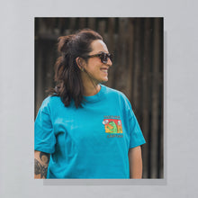 Lade das Bild in den Galerie-Viewer, Fruit of the Loom T-Shirt "Iguana Cantina" 90er Made in the USA single stitch, blau, XL