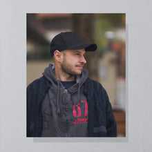 Lade das Bild in den Galerie-Viewer, Strickjacke 80er, blau, M