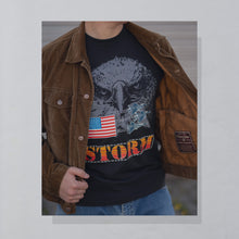 Lade das Bild in den Galerie-Viewer, Logo 7 T-Shirt "Desert Storm" 90er Made in the USA Single Stitch, schwarz, M/L