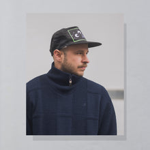 Lade das Bild in den Galerie-Viewer, Delta Strickpullover Quarter Zip, blau, L