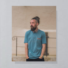 Lade das Bild in den Galerie-Viewer, Adidas Poloshirt 80er Made in West Germany, blau, L