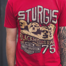 Lade das Bild in den Galerie-Viewer, Harley Davidson T-Shirt Sturgis Blackhills Rally 2015, rot, M schmal