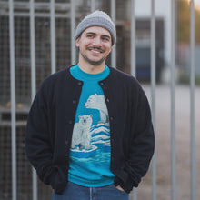 Lade das Bild in den Galerie-Viewer, Jerzees Sweatshirt "Eisbär" 1989 Made in the USA, blau, M/L