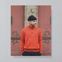 Lade das Bild in den Galerie-Viewer, Polo Ralph Lauren Quarter Zip Strickpullover, orange, L