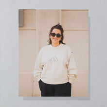 Lade das Bild in den Galerie-Viewer, Adidas Sweatshirt "Logo embroidered" 1999 Made in Turkey, beige, L/XL