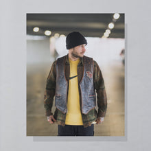 Lade das Bild in den Galerie-Viewer, Jeff Hamilton Weste "Tasmanian Blitz" echtes Leder 1996 Made in the USA, braun, M/L