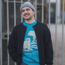 Lade das Bild in den Galerie-Viewer, Jerzees Sweatshirt "Eisbär" 1989 Made in the USA, blau, M/L