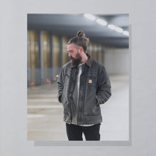 Lade das Bild in den Galerie-Viewer, Carhartt Jacke "Full Swing Coat" Made in the USA 90er, schwarz gefaded, XL