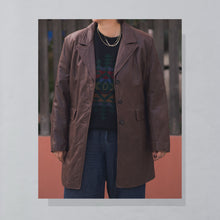 Lade das Bild in den Galerie-Viewer, Seemüller Pelze Mantel "echtes Leder" 80er, braun, L Damen