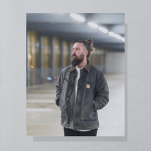 Lade das Bild in den Galerie-Viewer, Carhartt Jacke "Full Swing Coat" Made in the USA 90er, schwarz gefaded, XL