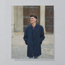 Lade das Bild in den Galerie-Viewer, Trenchcoat Mantel - Terlenka - 70er, blau, L