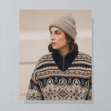 Lade das Bild in den Galerie-Viewer, Aquilla Quarter Zip Strickpullover Made in Italy, braun, XL/XXL schmal