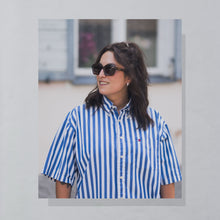 Lade das Bild in den Galerie-Viewer, Tommy Hilfiger Hemd Made in Saipan, blau/weiß, XL