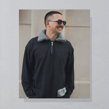 Lade das Bild in den Galerie-Viewer, Bronx Streetwear Quarter Zip dünn 90er, grau, XL