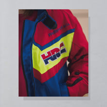 Lade das Bild in den Galerie-Viewer, Wellbrock & Co. Jacke "Motorradjacke Team Honda" 90er, blau/rot, M/L