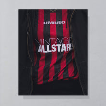 Lade das Bild in den Galerie-Viewer, Umbro Trikot "Vintage Allstars" 90er limitiert, rot/schwarz, L/XL