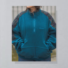 Lade das Bild in den Galerie-Viewer, Adidas x Polartec Quarter Zip Fleece 90er Made in Tunisia, blau, L breit