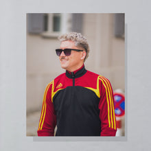 Lade das Bild in den Galerie-Viewer, Adidas Quarter Zip/Trainingsjacke "clima 365 Teamgeist" 2006, rot/schwarz, M