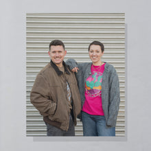 Lade das Bild in den Galerie-Viewer, Cardigan 90er, grau, L/XL