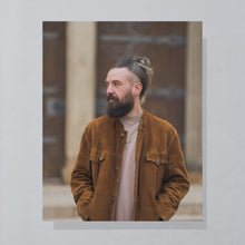 Lade das Bild in den Galerie-Viewer, Jacke "Wildleder" 70er, braun, L