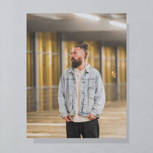 Lade das Bild in den Galerie-Viewer, Polo Ralph Lauren Hoodie dünn "waffle" 90er/00er, grau/beige, XL