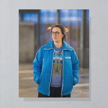 Lade das Bild in den Galerie-Viewer, La Font Ski Jacke 1973 Made in Italy, blau, L Damen