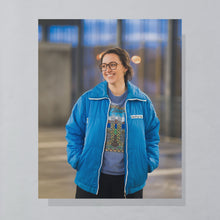 Lade das Bild in den Galerie-Viewer, La Font Ski Jacke 1973 Made in Italy, blau, L Damen