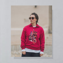 Lade das Bild in den Galerie-Viewer, Mäser Quarter Zip Longsleeve "Ski" 90er Made in Austria, rot, L