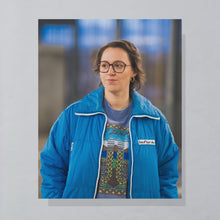 Lade das Bild in den Galerie-Viewer, La Font Ski Jacke 1973 Made in Italy, blau, L Damen
