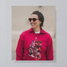 Lade das Bild in den Galerie-Viewer, Mäser Quarter Zip Longsleeve "Ski" 90er Made in Austria, rot, L