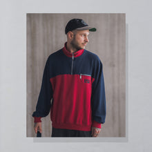Lade das Bild in den Galerie-Viewer, Hi-Tec Quarter Zip 90er, rot/blau, L