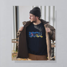 Lade das Bild in den Galerie-Viewer, Sweatshirt "Portugal" mit Taschen 90er, schwarz, L/XL