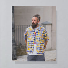 Lade das Bild in den Galerie-Viewer, Avanti Hemd 90er, blau/orange, L/XL breit