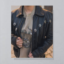 Lade das Bild in den Galerie-Viewer, Hein Gericke Jacke mit Schulterpolstern und Fransen 90er 100% Leder, schwarz, L