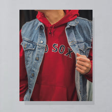 Lade das Bild in den Galerie-Viewer, Nike Team Hoodie "Boston Red Sox Center Swoosh" 00er, rot, L/XL