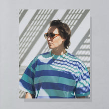 Lade das Bild in den Galerie-Viewer, T-Shirt "Vintage Allstars glow in the dark pocket tee" 90er/00er, blau/lila, L breit