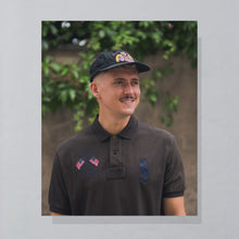 Lade das Bild in den Galerie-Viewer, Polo Ralph Lauren Poloshirt "United States of America" 90er/00er, schwarz/braun, L/XL