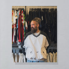 Lade das Bild in den Galerie-Viewer, Nike V-Neck/Sweatshirt dünn "Centerswoosh" 90er, weiß, XL/XXL