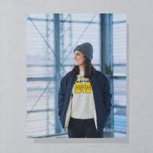 Lade das Bild in den Galerie-Viewer, Wendejacke 90er, blau/beige, L/XL