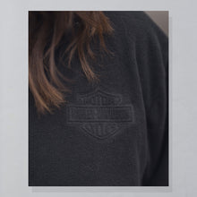 Lade das Bild in den Galerie-Viewer, Harley Davidson Quarter Zip Fleece, schwarz, L