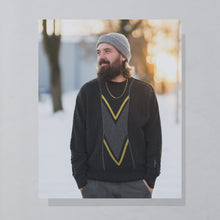 Lade das Bild in den Galerie-Viewer, Carlo Colucci Strickpullover, grau, L/XL