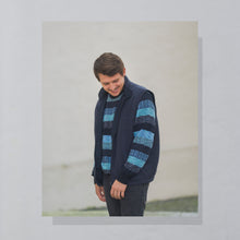 Lade das Bild in den Galerie-Viewer, Jim Spencer Strickpullover 00er, blau, L/XL