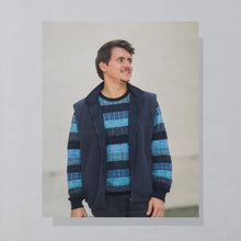 Lade das Bild in den Galerie-Viewer, Jim Spencer Strickpullover 00er, blau, L/XL