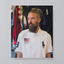 Lade das Bild in den Galerie-Viewer, Polo Ralph Lauren Poloshirt "Custom fit USA", weiß, XXL