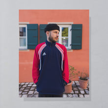 Lade das Bild in den Galerie-Viewer, Adidas Quarter Zip Fleece 2000, blau/rot, L