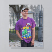 Lade das Bild in den Galerie-Viewer, SSI T-Shirt "Big Game" 1991 single stitch Made in the USA, lila, XL schmal